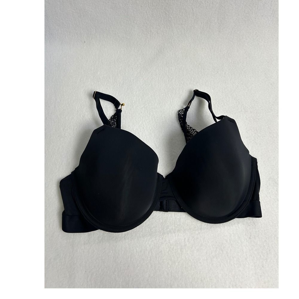 Minimalist LIVELY Women 36D Black‎ Lace Back Detail Underwire T-Shirt Bra